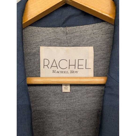 Rachel Roy women's size 10 Navy Blue blazer, soft silky, casual, comfort - Picture 3 of 10